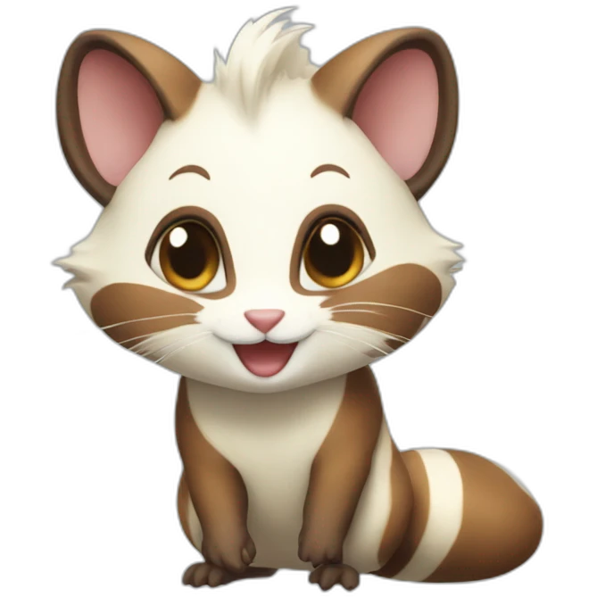 Furret blanc emoji