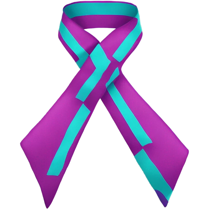 Thyroid cancer ribbon emoji