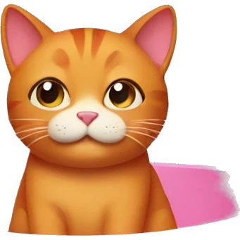 red cat in pink bucket emoji