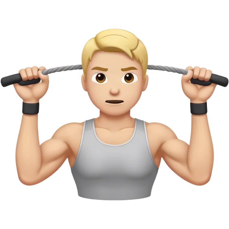 cable face pulls exercise emoji