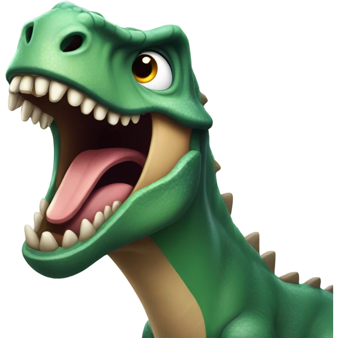 Dinosaur head banging  emoji