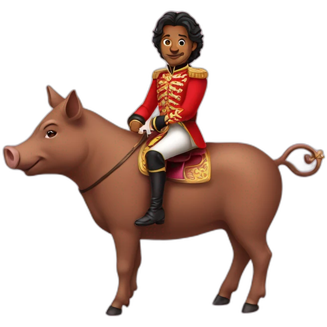 Prince on a pig emoji