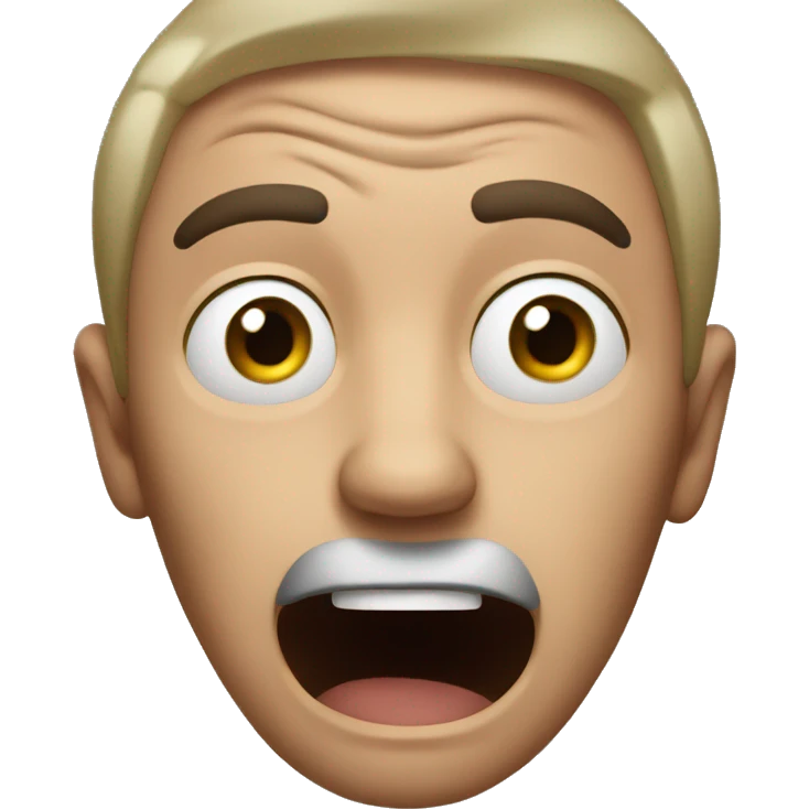 Scared man emoji
