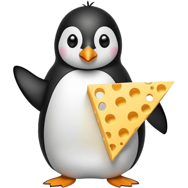 penguin with chese costume emoji
