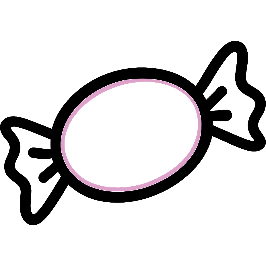Make the hand drawn pink object icon's lines much thicker, keep the pink color, no fill, transparent background. emoji