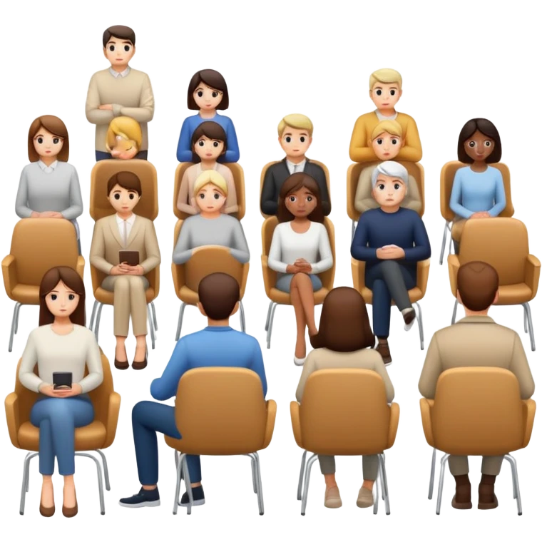 people facing away sitting in chairs emoji