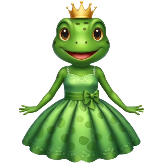 frog with dress emoji