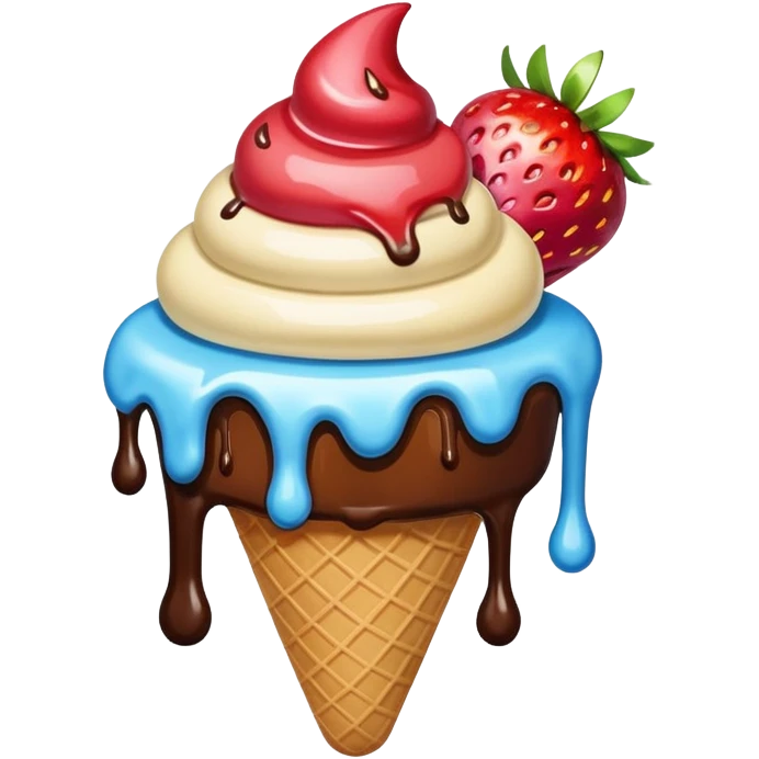 A Fallen ice cream emoji