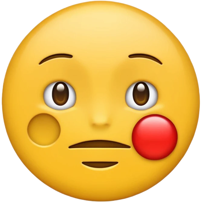 iPhone emoji with text message saying no not smiling and no red dots in dace but a text message emoji