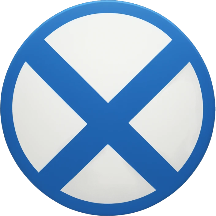 blue stop sign  emoji
