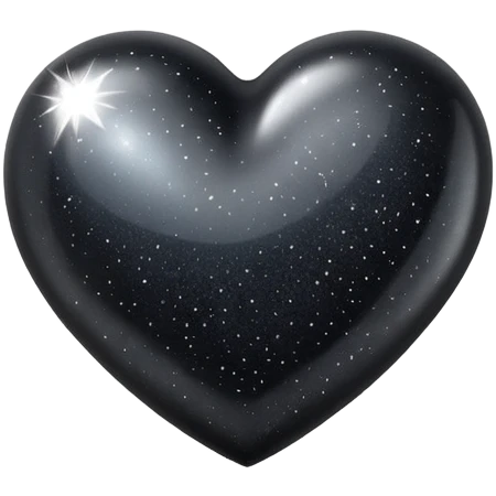 black heart with sparkles emoji