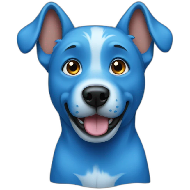 Blue dog emoji