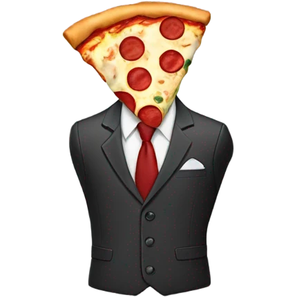 Pizza in a suit emoji
