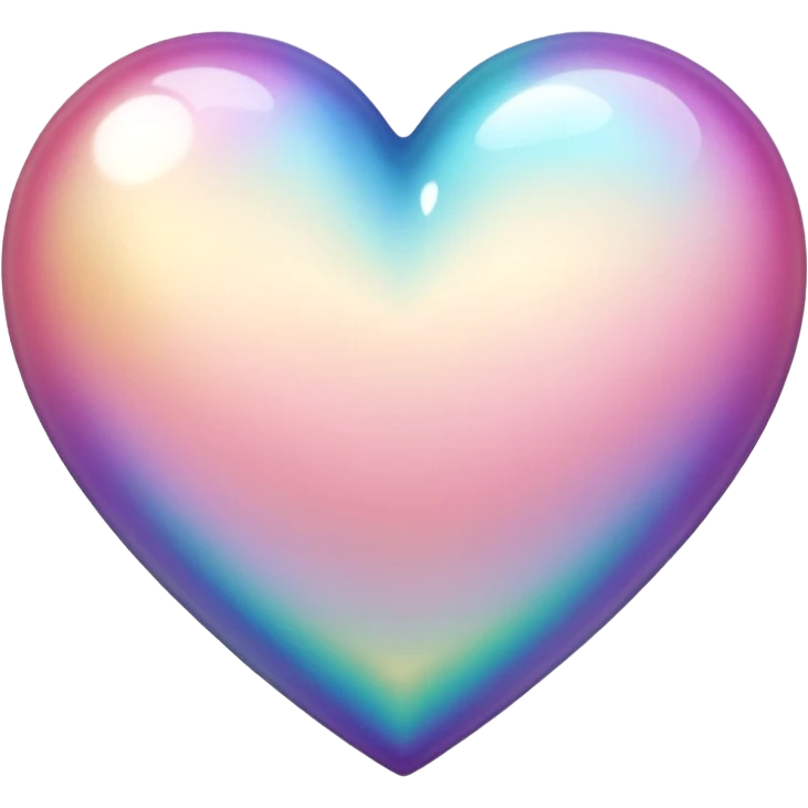 heart with a subtle pearlescent effect emoji