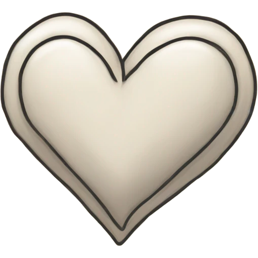 Sketched heart emoji