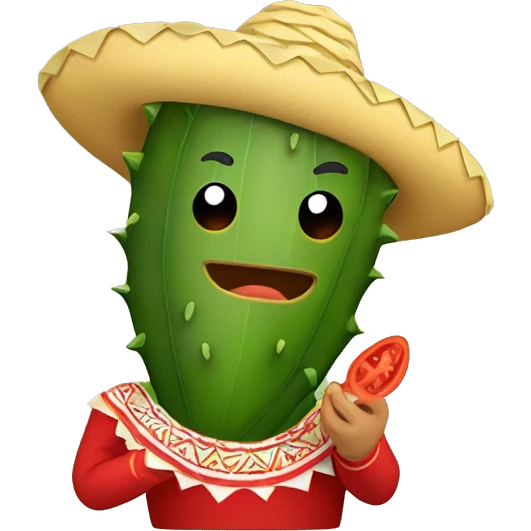 Mexicano comiendo nopal emoji