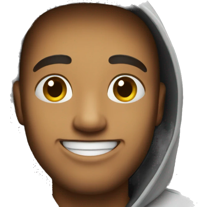 happy man in hoodie emoji