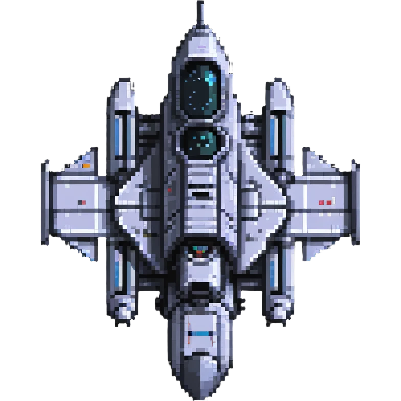 futuristic space cruiser, top-down view emoji