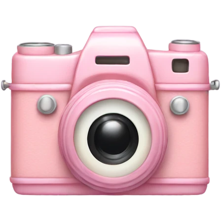 Pastel pink camera emoji