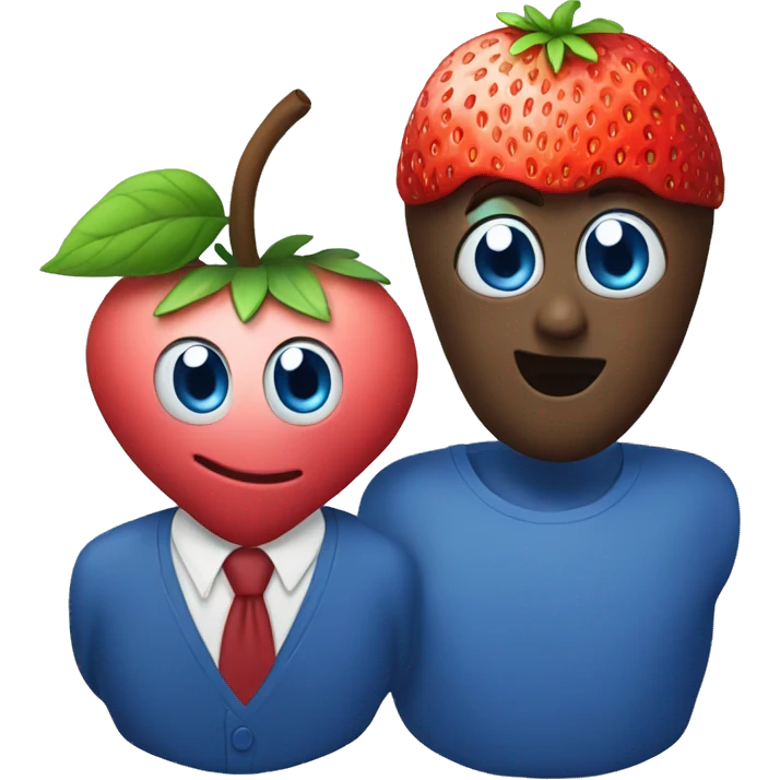 blueberry an strawberry emoji