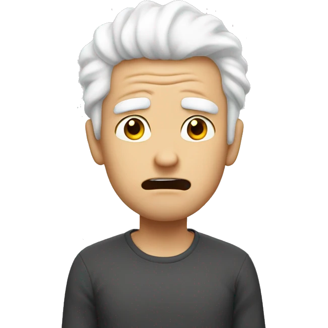 white skin white hair confused dad reaction emoji