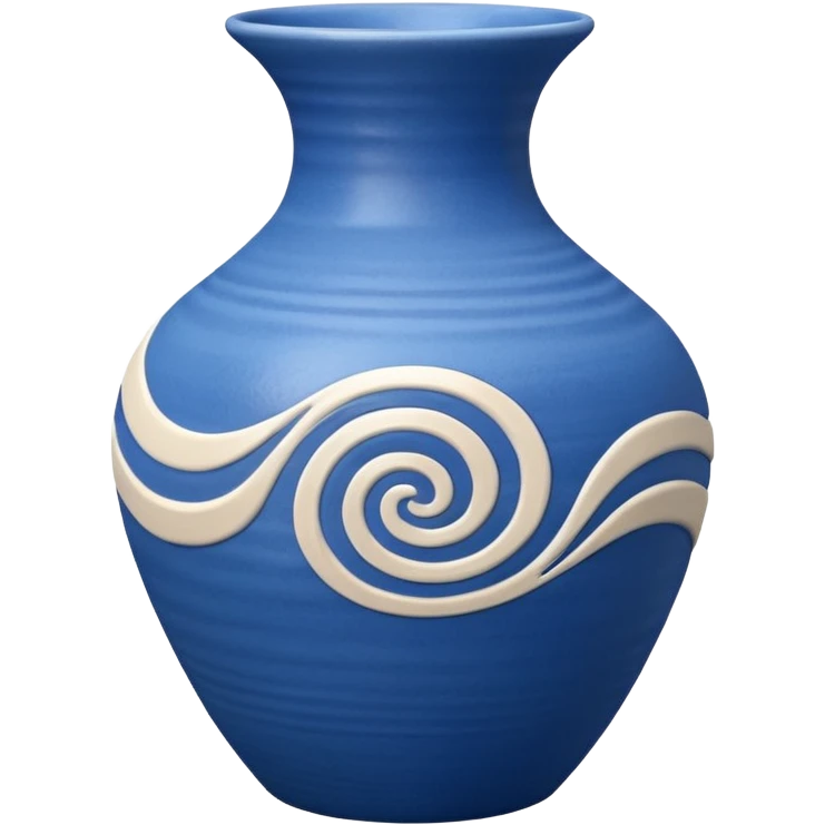 Spiral Pottery Vase blue emoji