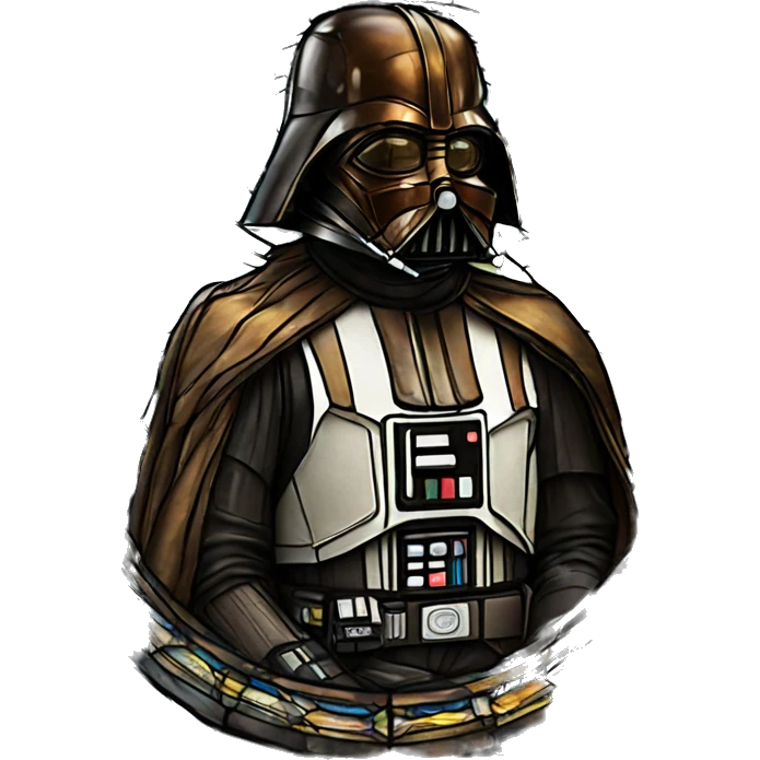A Star Wars stained glass window emoji