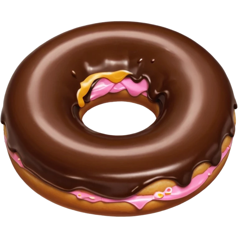 Glazed chocolate dognut emoji