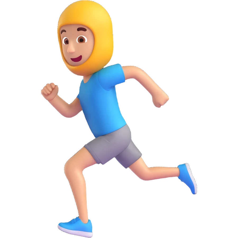 person running, 3D emoji style emoji