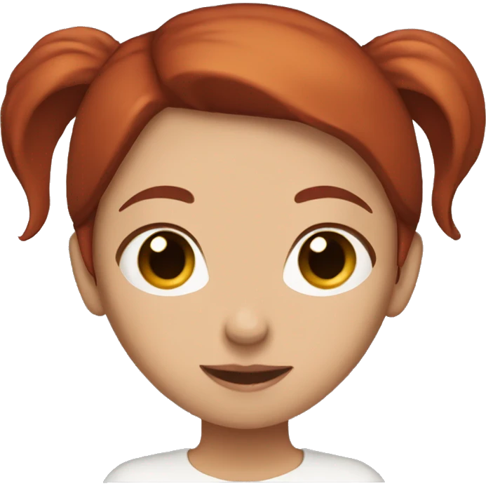 dark red hair girl holding calico emoji
