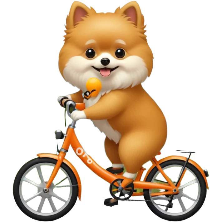 pomeranian brompton bike emoji