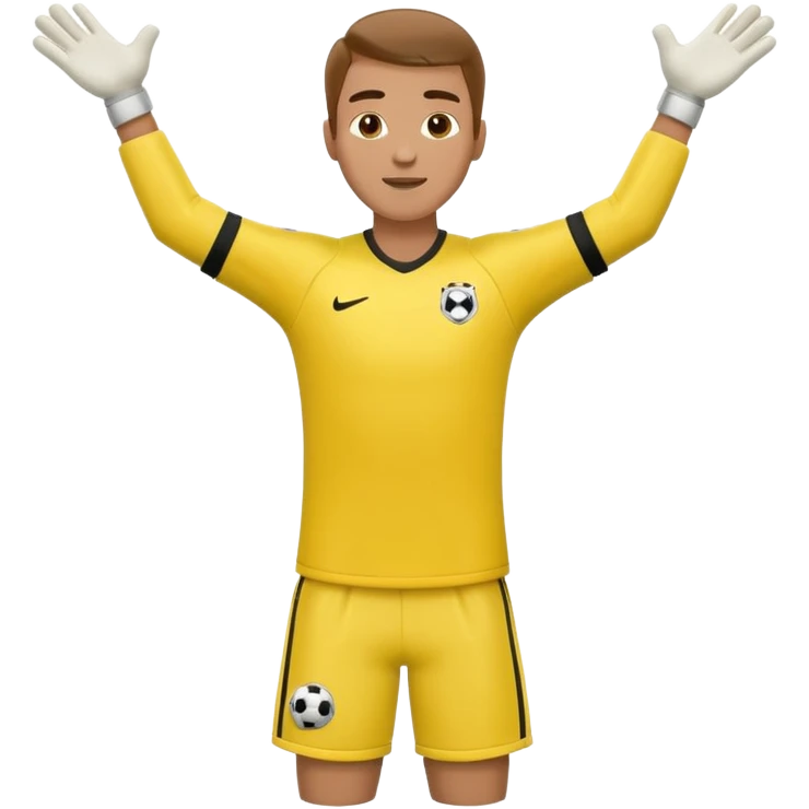 soccer goalkeeper full body arms out wide emoji