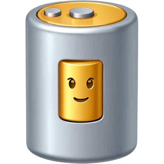 realistic small battery emoji