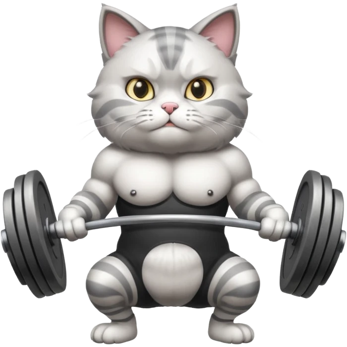  weightlifting cat emoji