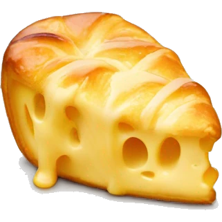 Cheese danish with cheese on top  emoji