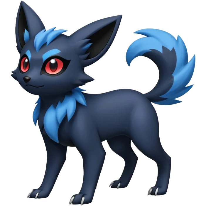 Zorua-Absol-Umbreon-Fakémon-hybrid-creature (full body)  emoji