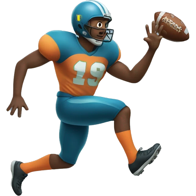 Man catching football with one hand emoji