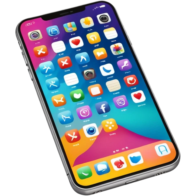 phone screen with apps emoji