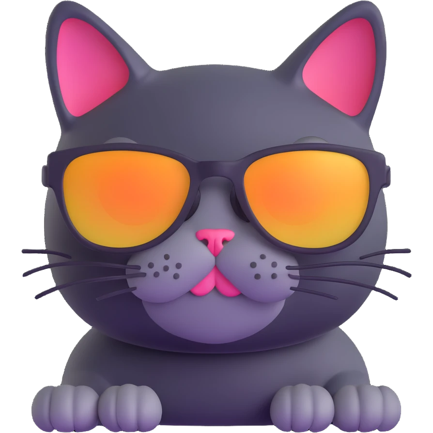 cat wearing sunglasses emoji