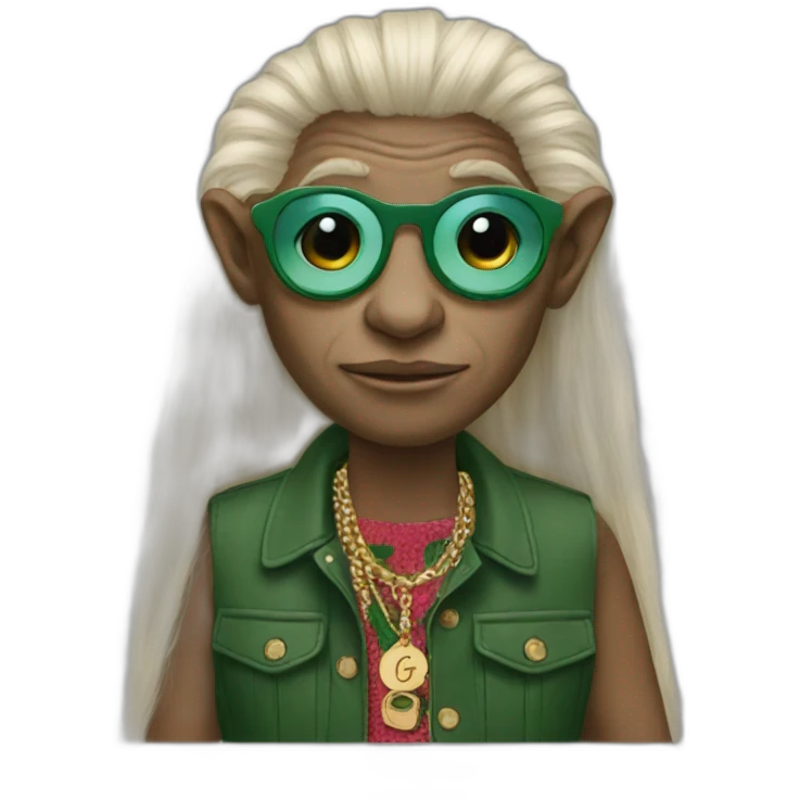 troll dressed in gucci emoji