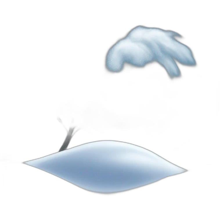 Snow weather with wind emoji