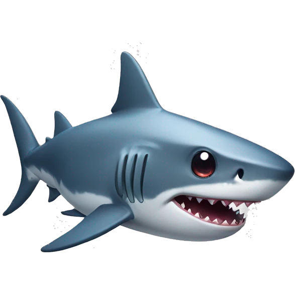 Shark with star eyes emoji
