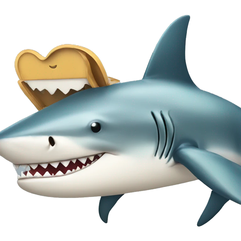 shark texting on phone emoji