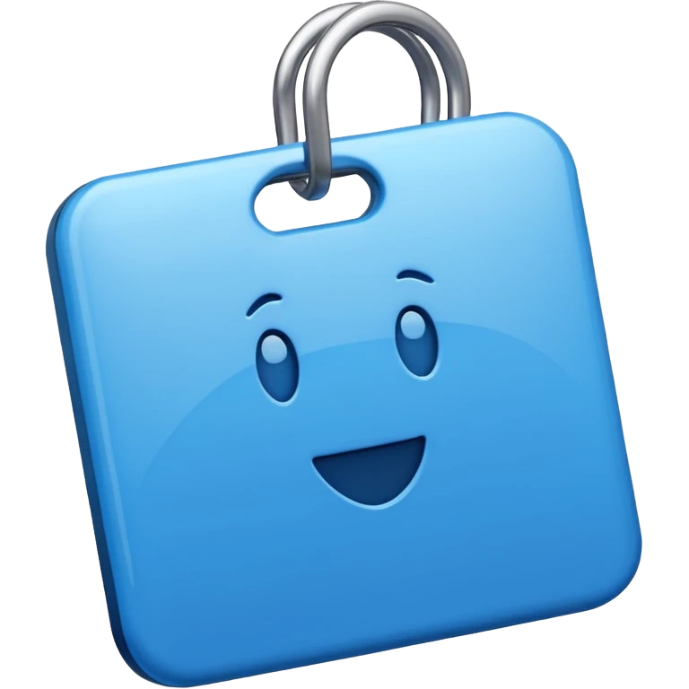 blue tag 3d emoji