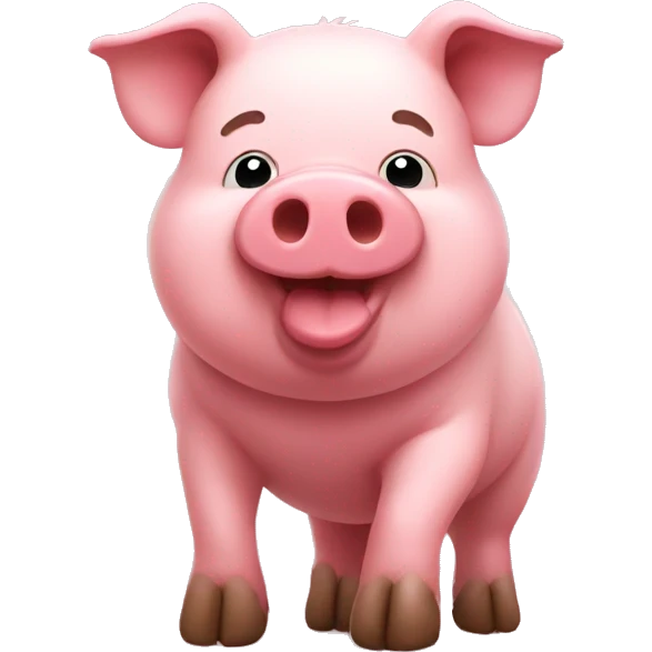 Pig with bear emoji