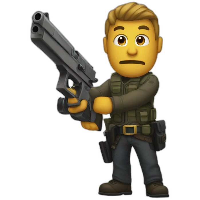 trunp-with-a-gun emoji