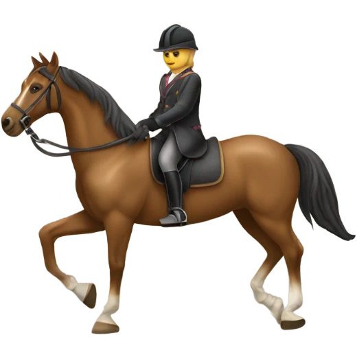 dappled horse with rider emoji