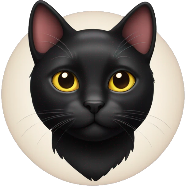 black cat with heart on its ear emoji