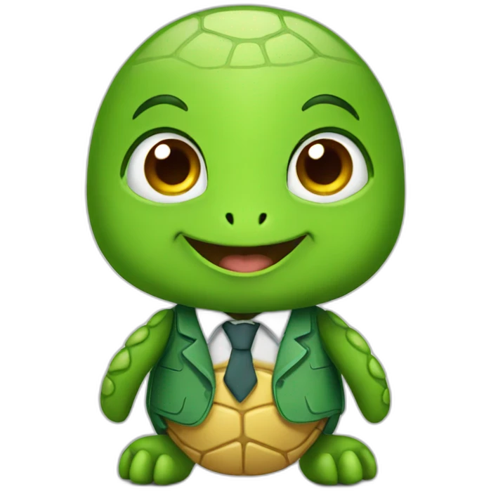Turtle in a teacher emoji