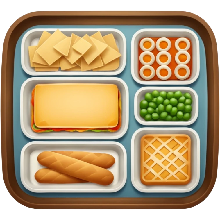 rectangle tray meal emoji